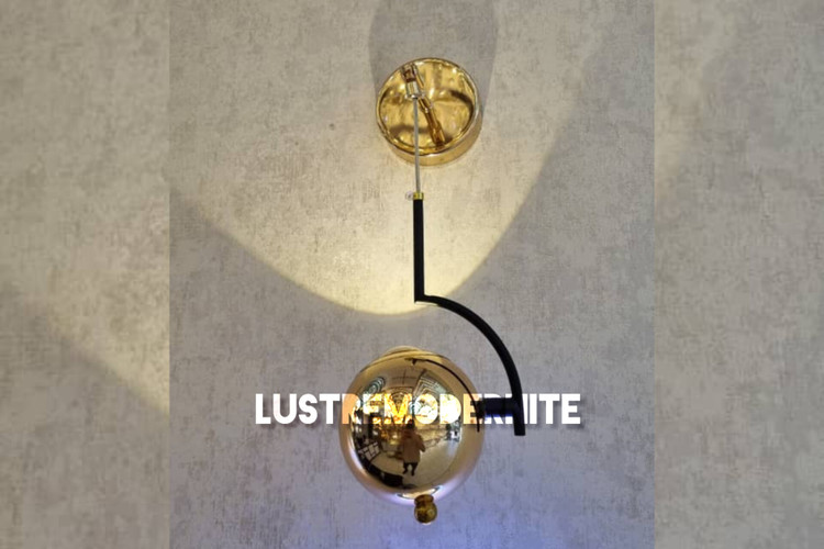 چراغ دیوارکوب مدل چشمی رنگ دودی طلایی