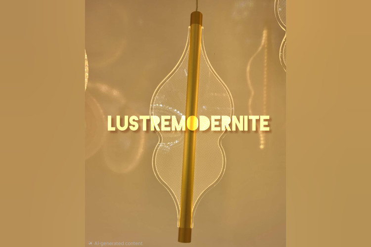 لوستر آویز مدل موجدار تکی