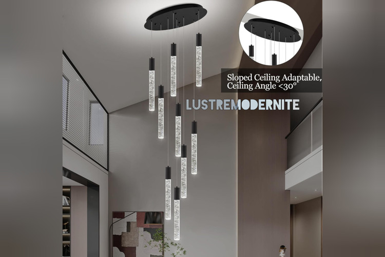 لوستر چند شاخه آویز مخصوص زیر پله و راهرو بلند