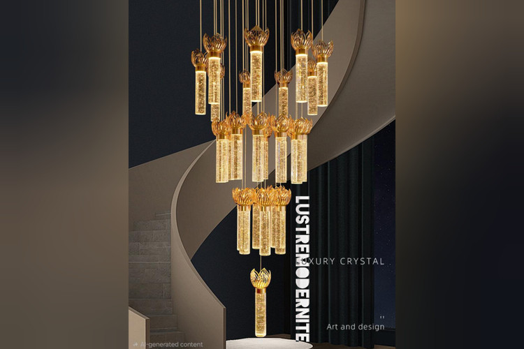 لوستر چند شاخه مناسب فضای وید و راه پله