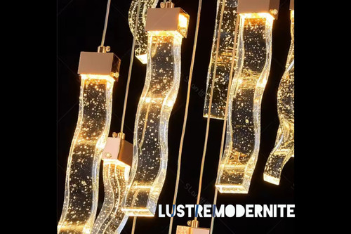 آویز سقفی کریستال حبابدار مدل الوین برند لوستر مدرنیته