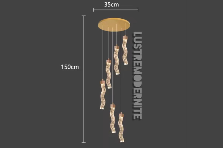 دکوراسیون داخلی با لوستر مدرنیته مدل الوین ۵ شاخه و ۷ شاخه