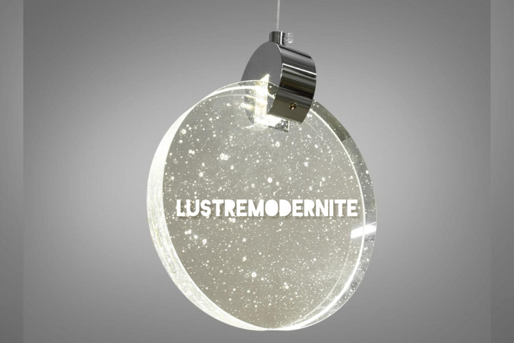 جزئیات بدنه فلزی و آکریلیک شفاف لوستر