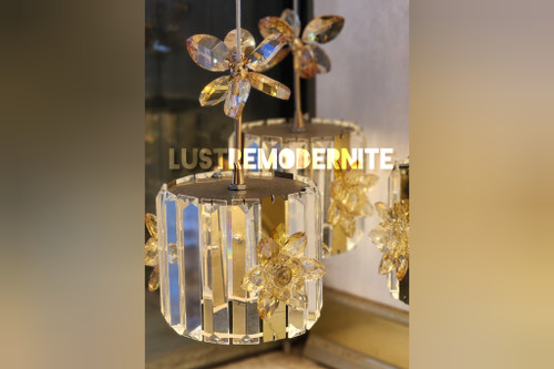 لوستر کریستالی آویز مناسب آشپزخانه و اتاق خواب